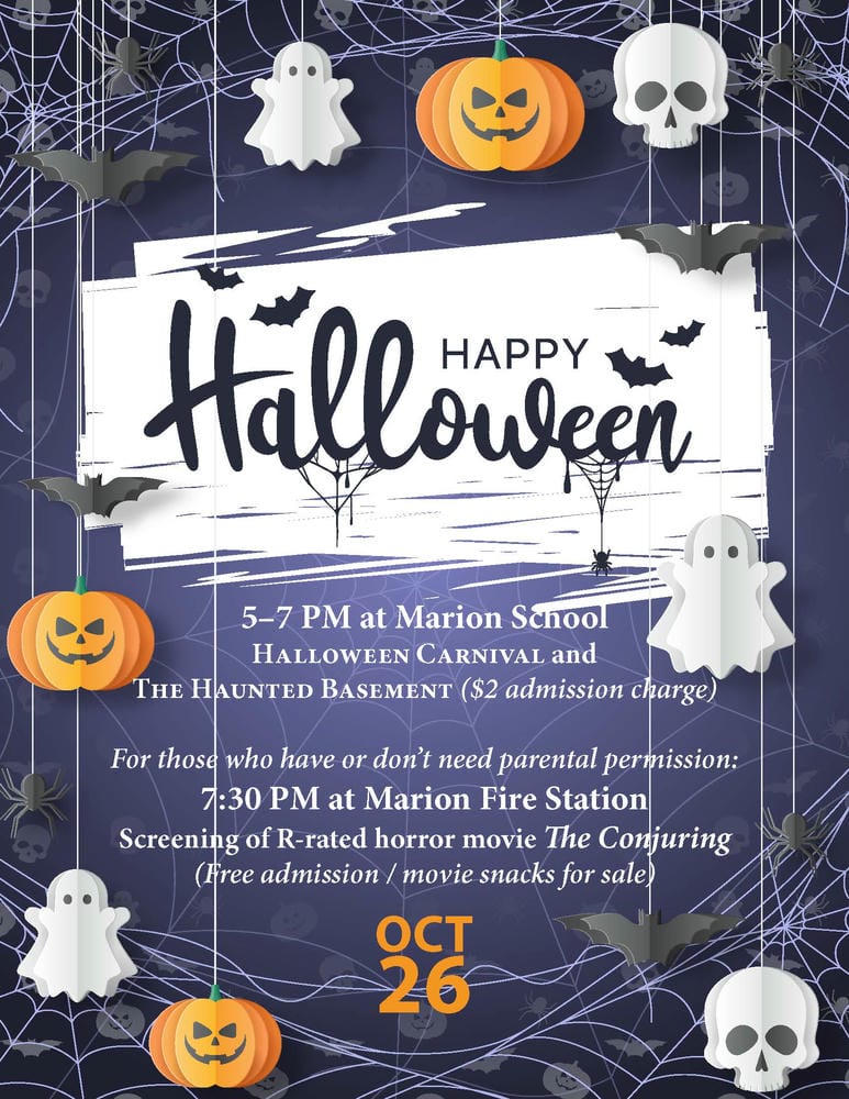 Invitational flyer for Halloween Party on October 26, 2019